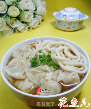鲜虾小馄饨乌冬面的做法