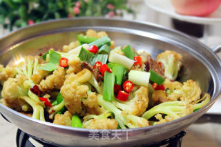 干锅菜花的做法