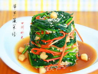 带子菠菜塔的做法