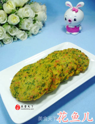 芹叶火腿肠玉米饼的做法