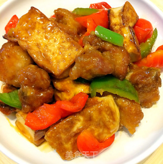 酸甜豆腐烧排骨的做法