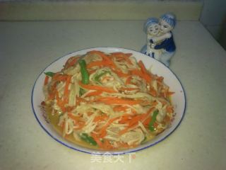 红白炒肉丝的做法