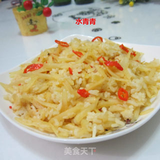 土豆丝咖喱饭的做法