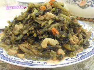 肉丁雪里蕻的做法
