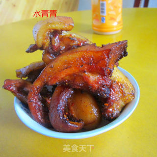 熏咖喱猪脸皮的做法