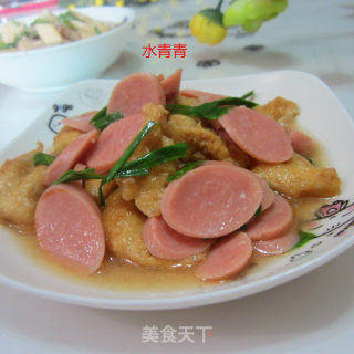 油豆腐炒火腿的做法