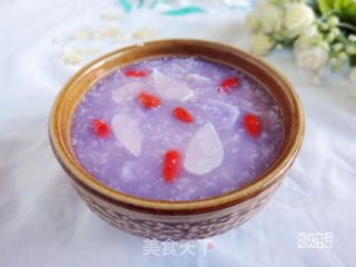 紫山药百合糯米粥的做法