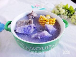 玉米紫山药脊骨汤的做法