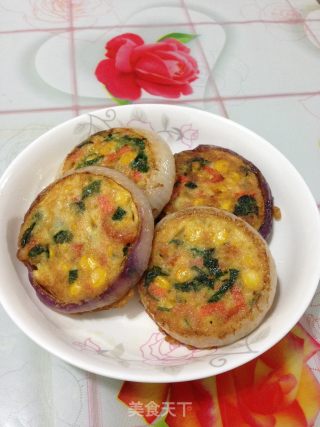 洋葱圈田园鸡蛋饼的做法