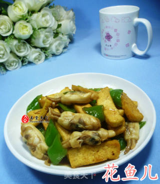 青椒蛏子炒豆腐的做法
