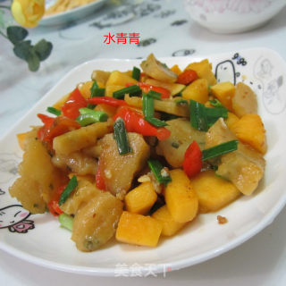 老南瓜丁炒面筋