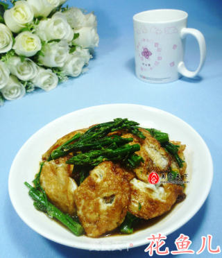 芦笋尖炒荷叶蛋的做法