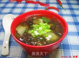 清香晚餐——黄瓜片紫菜汤的做法