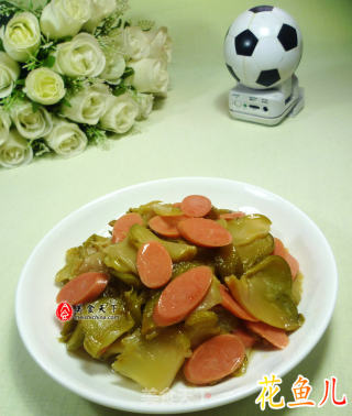 火腿肠炒榨菜的做法