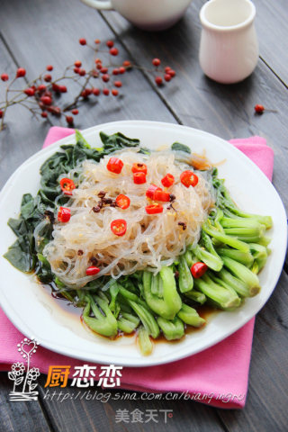 菠菜粉丝的做法