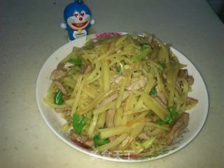 土豆丝炒肉的做法