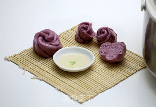 紫薯玫瑰花馒头（电饭煲版）的做法
