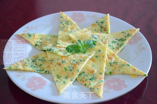 韭苔鸡蛋煎饼的做法