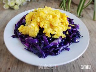 紫包菜滑蛋的做法
