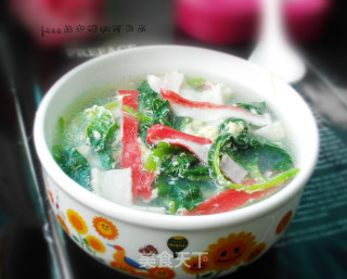 苋菜蟹柳羹汤的做法