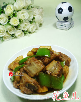 青椒排骨炒素鸡的做法