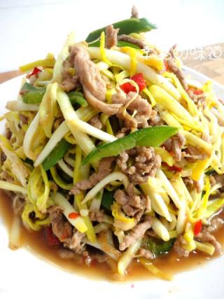 蒜黄炒肉丝的做法