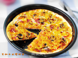 黑椒牛肉脆披萨的做法