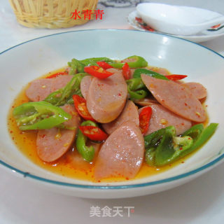 双椒肉花肠的做法