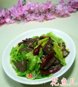 牛心菜炒猪肺的做法