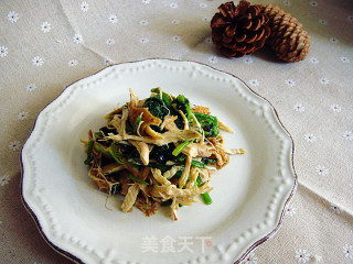 菠菜拌鸡丝的做法