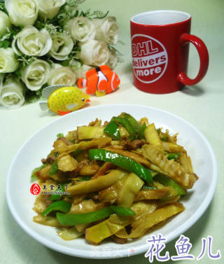 青椒里脊肉炒笋尖的做法