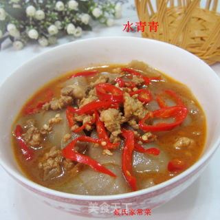 肉片蘑芋豆腐的做法