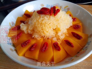 冰糖银耳蒸南瓜的做法
