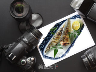 微波炉烤---柠檬秋刀鱼的做法