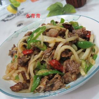 凉薯丝炒鸡的做法