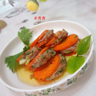 煎红萝卜酿肉的做法