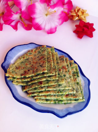 芹菜叶鸡蛋饼的做法