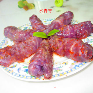 柴甘蓝包肉的做法