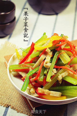 水芹炒藕丝的做法