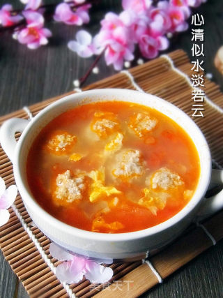 母亲节送给妈妈的汤羹------------番茄肉圆浓汤