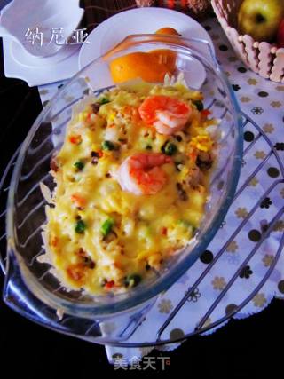 芝士鲜虾焗饭
