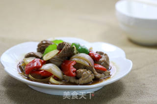 双椒爆腰花的做法
