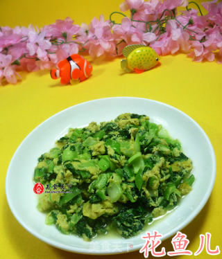 青菜炒鸡蛋的做法