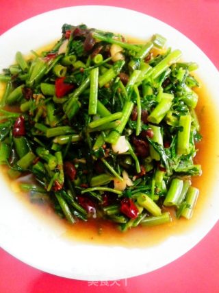 香辣豆豉空心菜的做法