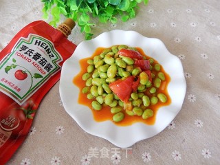 茄汁毛豆仁的做法