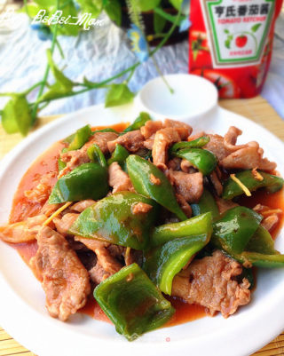 茄汁青椒肉片的做法