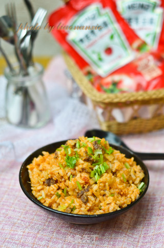 茄汁牛肉炒饭的做法