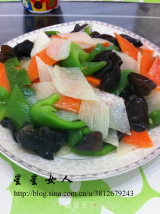 家常快手菜—山药木耳小炒的做法