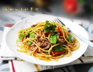 黑椒牛肉炒意面的做法