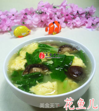 香菇小白菜鸡蛋汤的做法